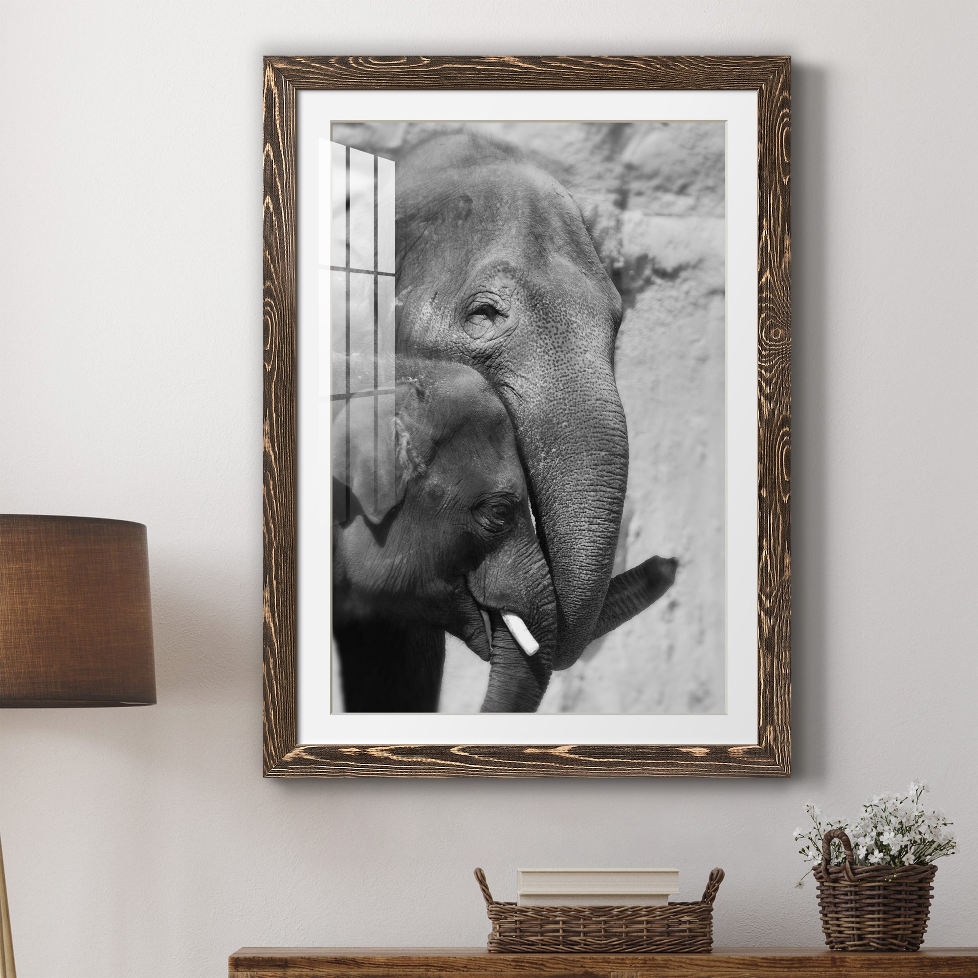 Tender Moment - Barnwood Framed Art Print