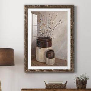 Pussywillows & Spring - Barnwood Framed Art Print