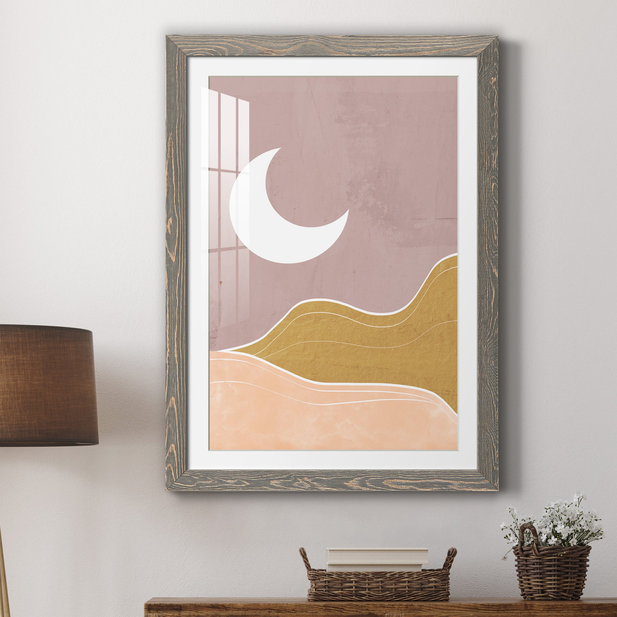 Sedona Moon - Premium Framed Print - Distressed Barnwood Frame - Ready to Hang