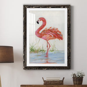 Flamingo II - Barnwood Framed Art Print
