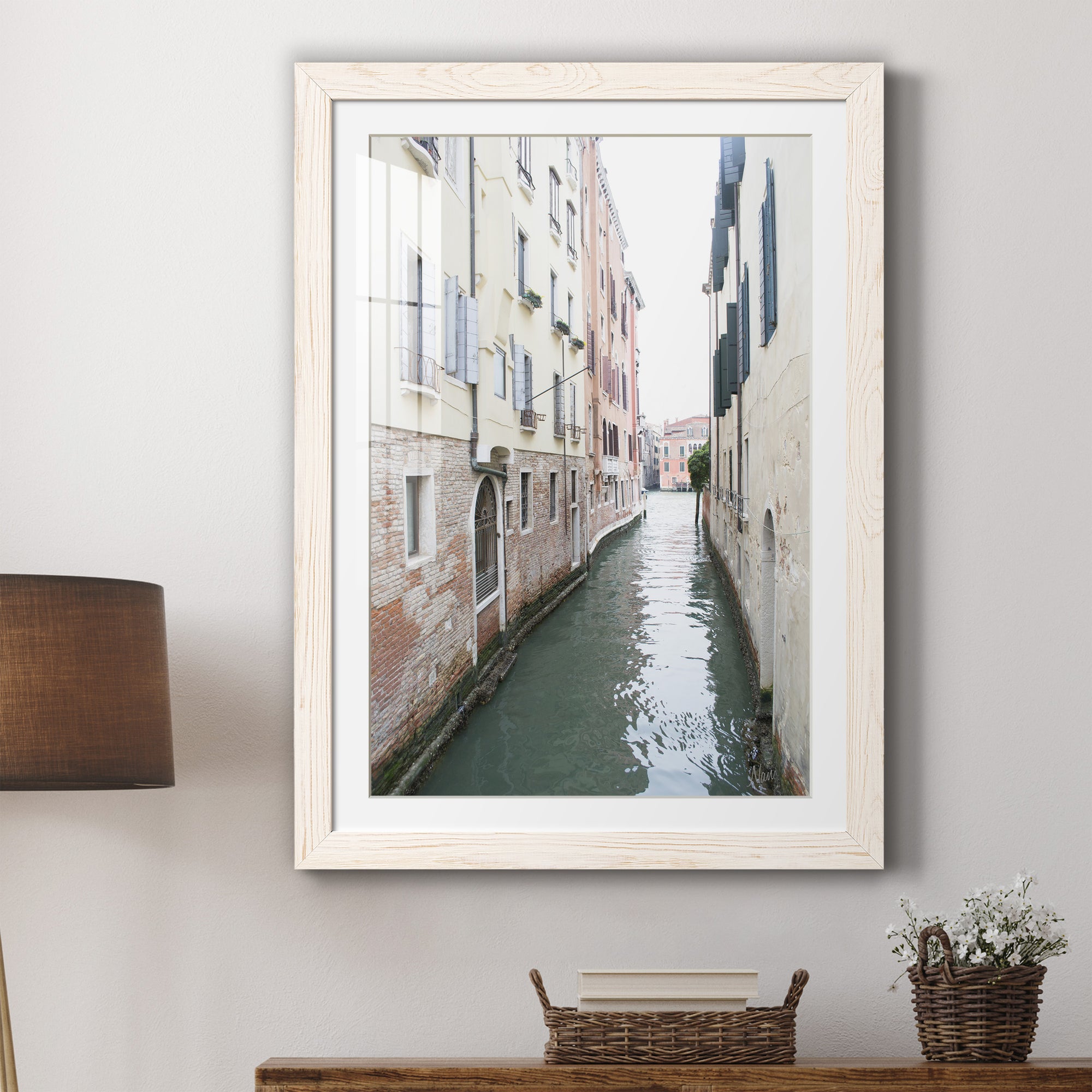 Venice Canal II - Premium Framed Print - Distressed Barnwood Frame - Ready to Hang