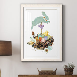 Bunny Hop - Barnwood Framed Art Print