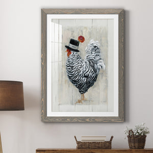 Sunday Best Rooster - Barnwood Framed Art Print