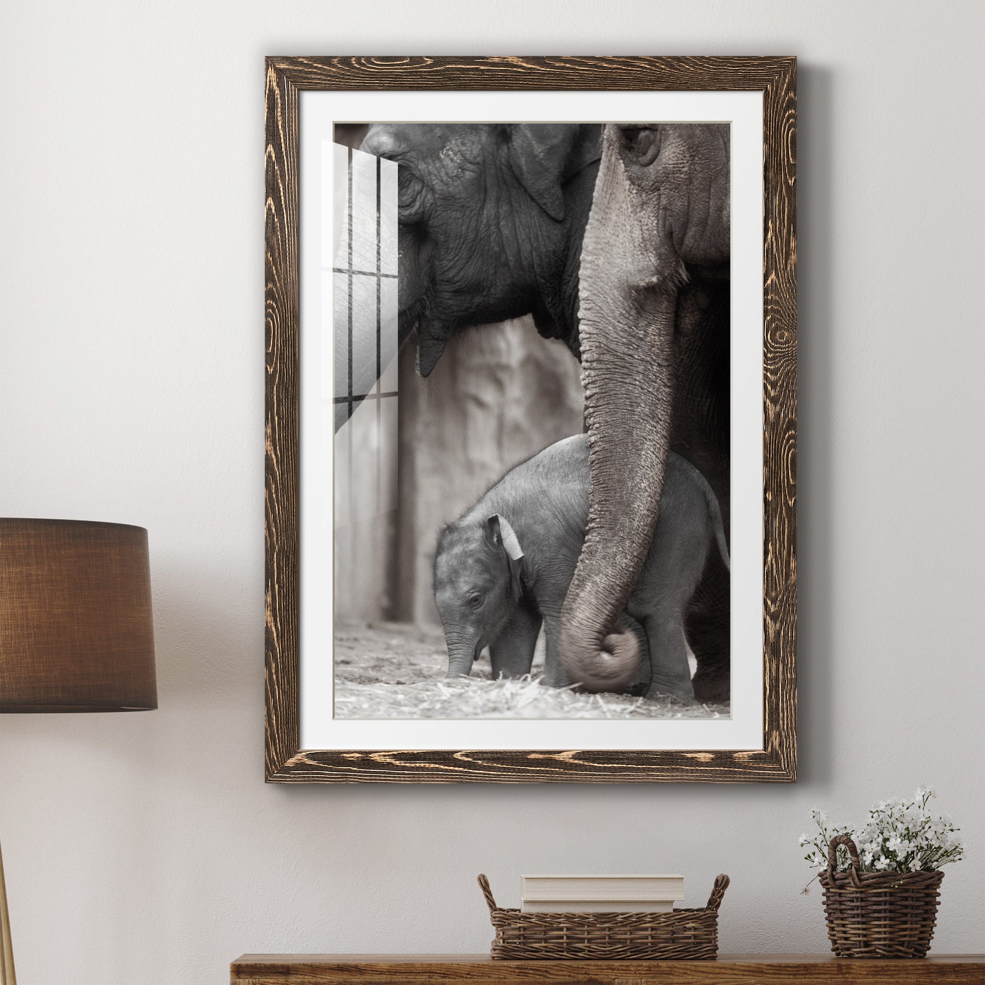 Family Moment - Barnwood Framed Art Print