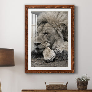 Sleepy Afternoon in Masai Mara - Barnwood Framed Art Print