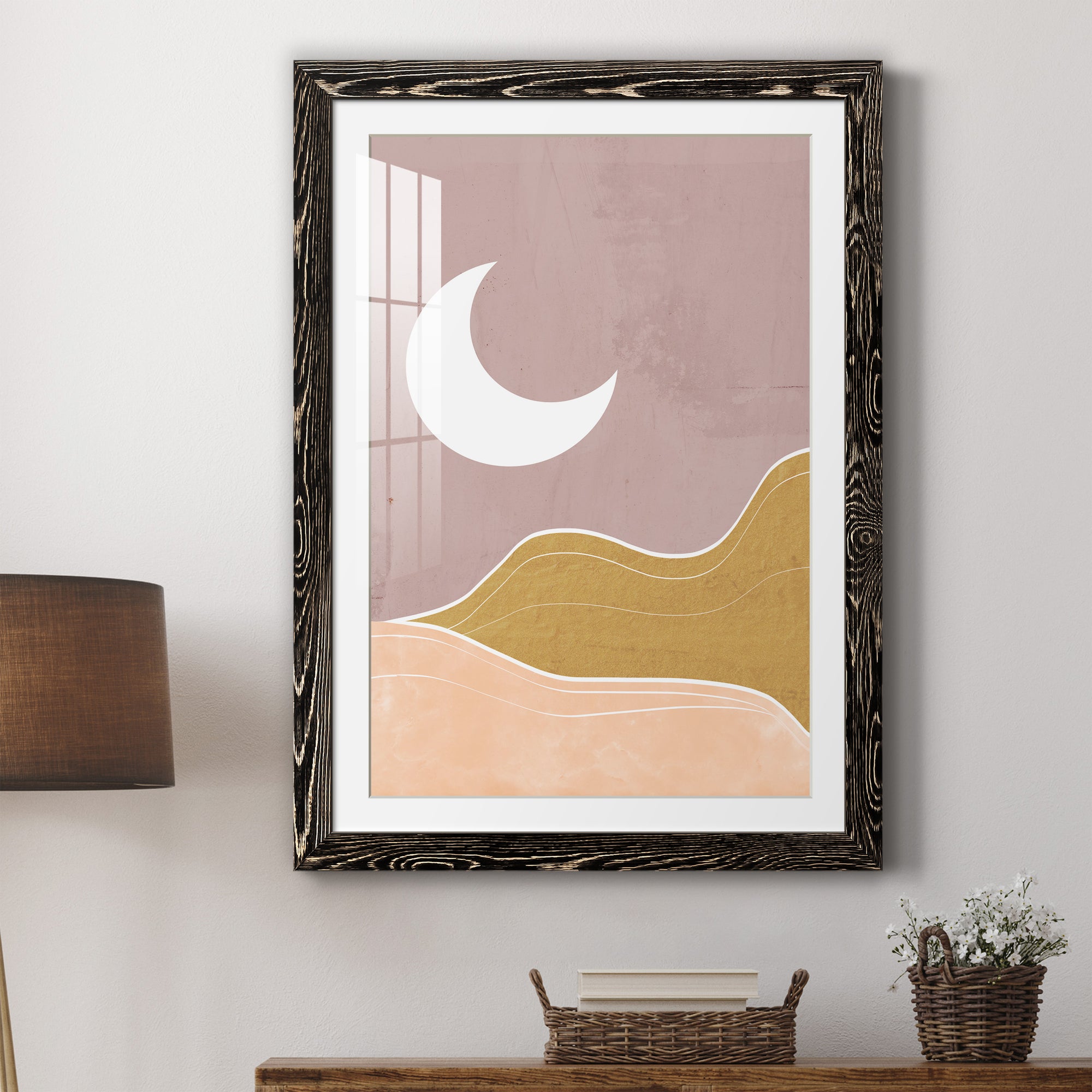 Sedona Moon - Premium Framed Print - Distressed Barnwood Frame - Ready to Hang