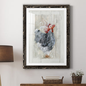 Sunday Best Hen - Barnwood Framed Art Print