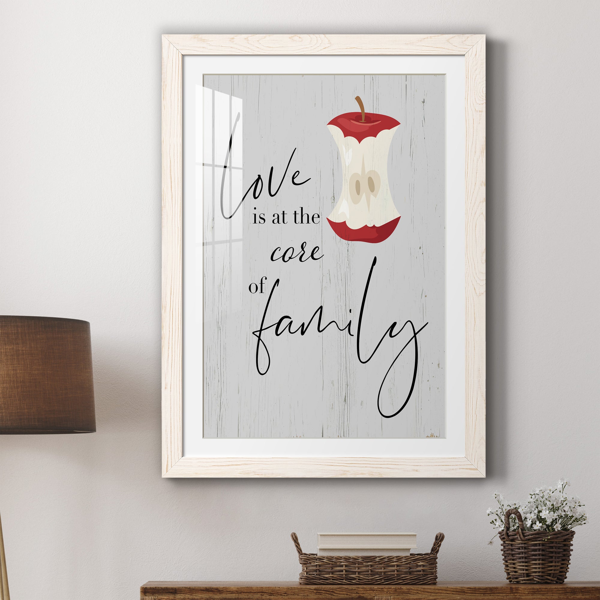Core of Family - Premium Framed Print - Distressed Barnwood Frame - Ready to Hang