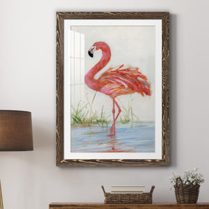 Flamingo II - Barnwood Framed Art Print