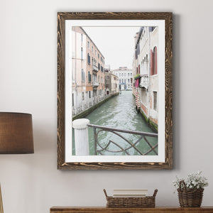 Venice Canal I - Premium Framed Print - Distressed Barnwood Frame - Ready to Hang