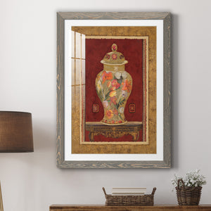 Romantic Urn II - Barnwood Framed Art Print