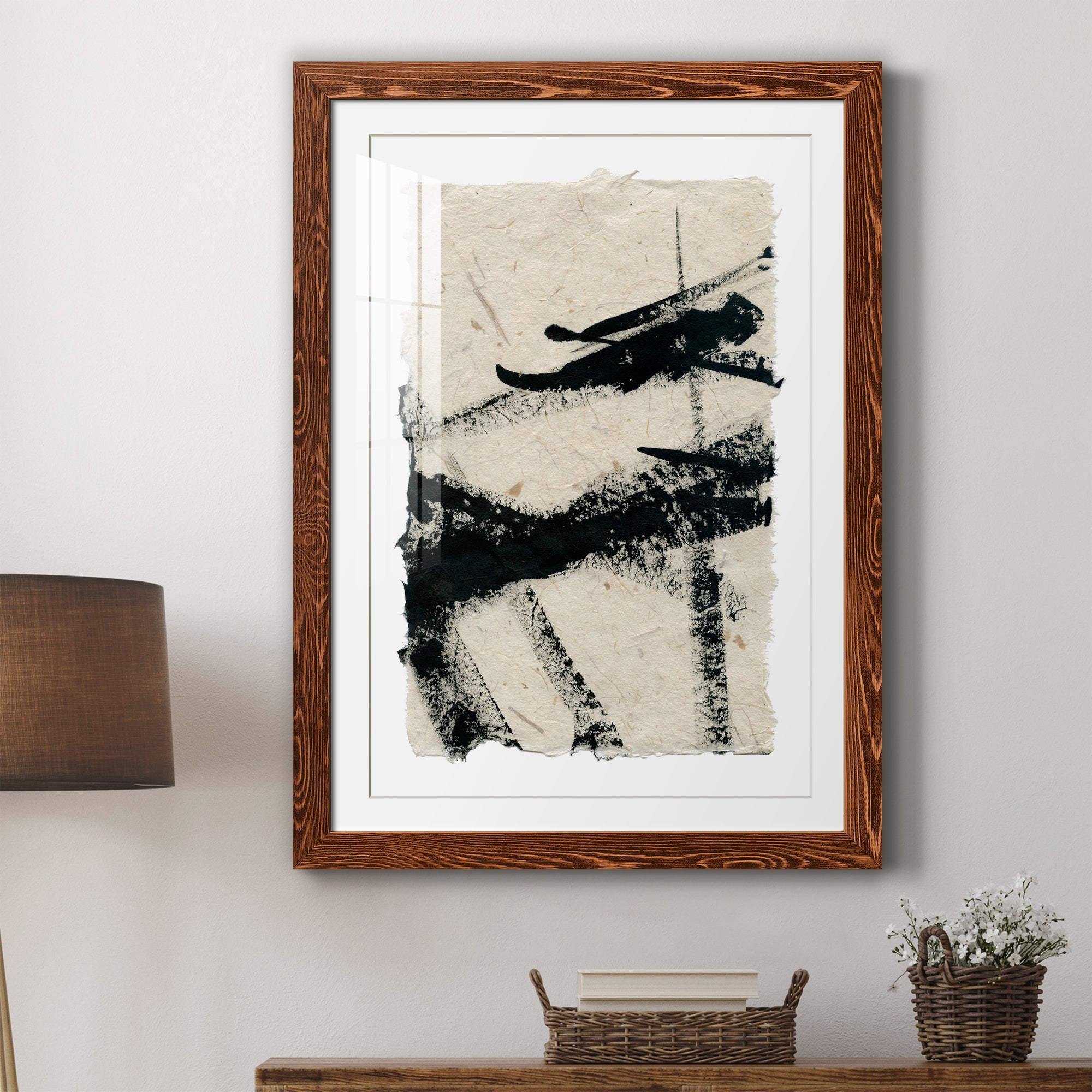 Lines Crossed II - Premium Framed Print - Distressed Barnwood Frame - Ready to Hang
