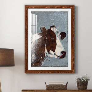 Cow On Galvanized Metal - Barnwood