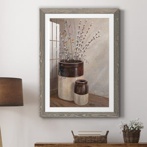 Pussywillows & Spring - Barnwood Framed Art Print