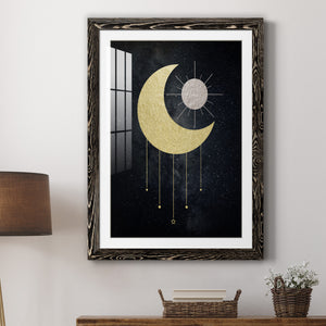 Jeweled Moon - Premium Framed Print - Distressed Barnwood Frame - Ready to Hang