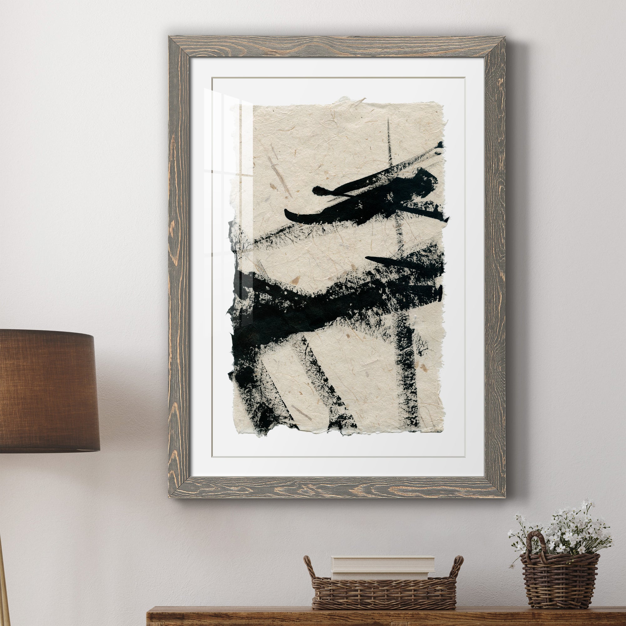 Lines Crossed II - Premium Framed Print - Distressed Barnwood Frame - Ready to Hang