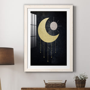 Jeweled Moon - Premium Framed Print - Distressed Barnwood Frame - Ready to Hang