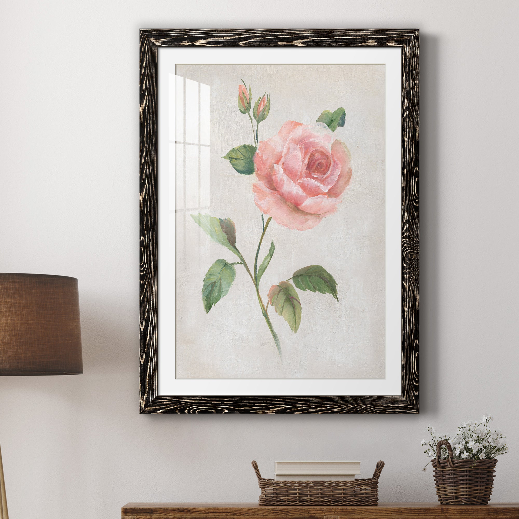 Grandiflora I - Barnwood Framed Art Print