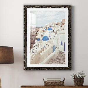 Santorini - Premium Framed Print - Distressed Barnwood Frame - Ready to Hang