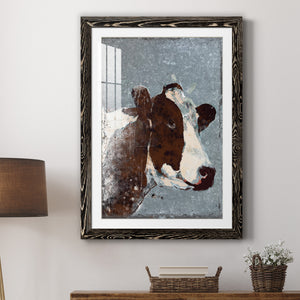 Cow On Galvanized Metal - Barnwood