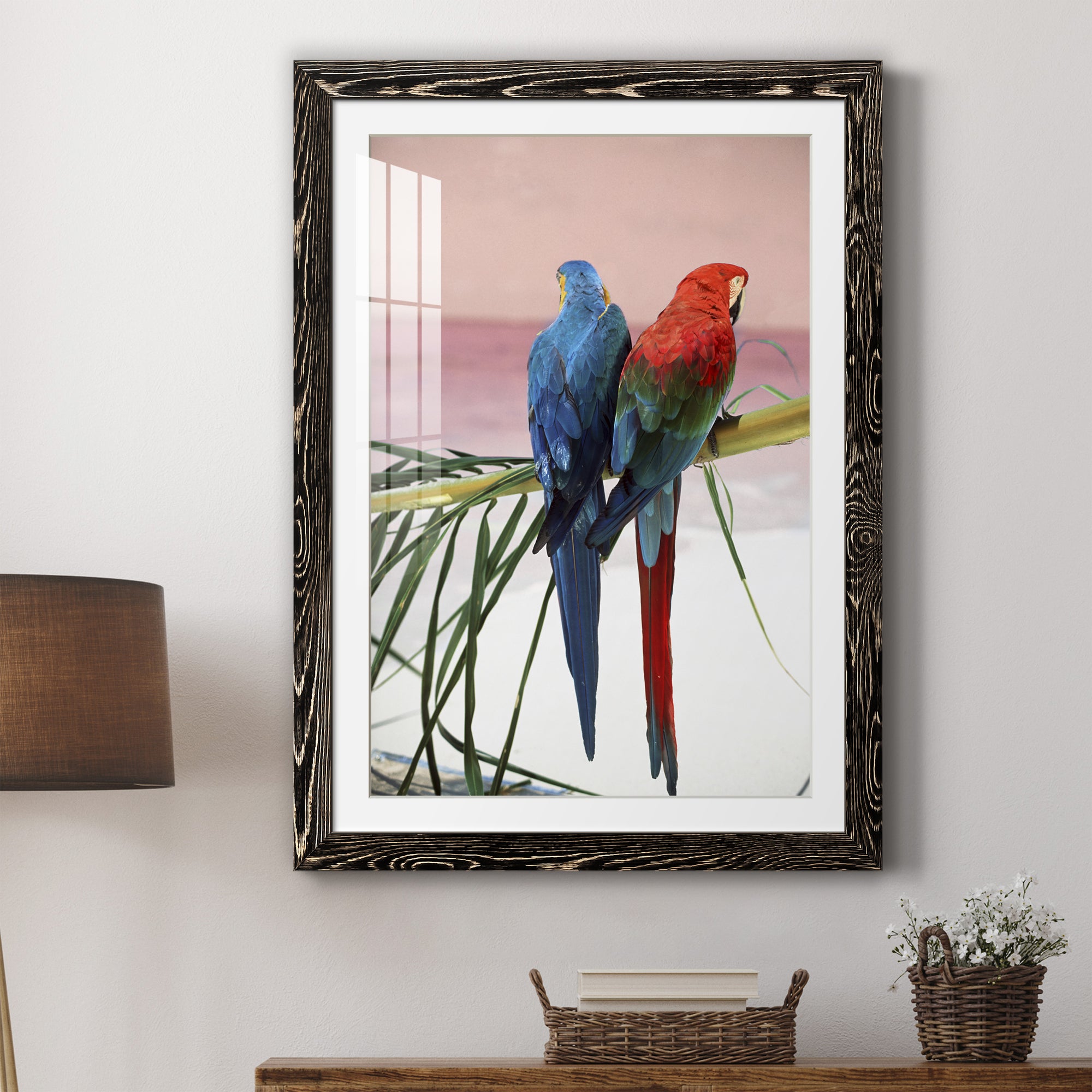 Palm Parrots - Barnwood
