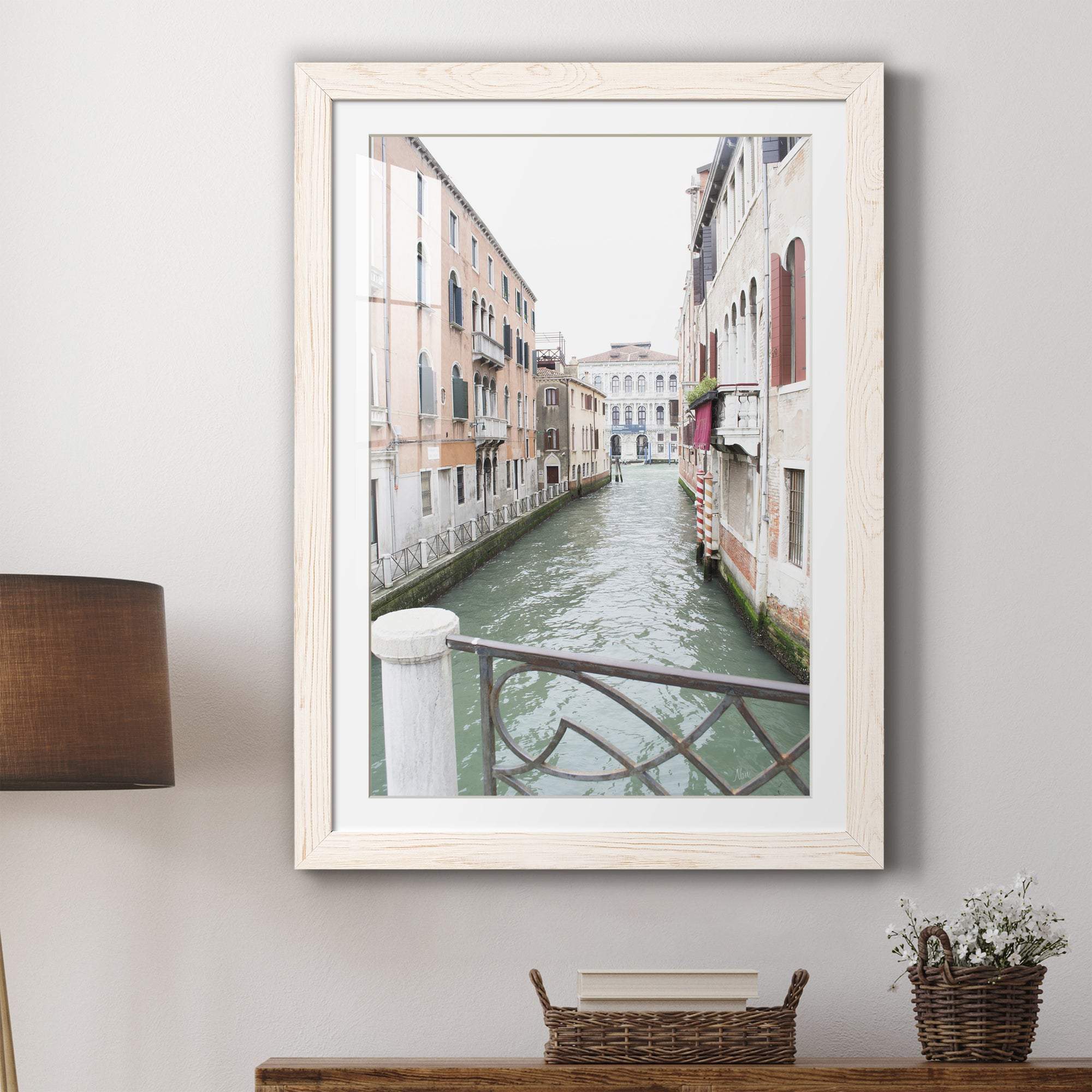 Venice Canal I - Premium Framed Print - Distressed Barnwood Frame - Ready to Hang