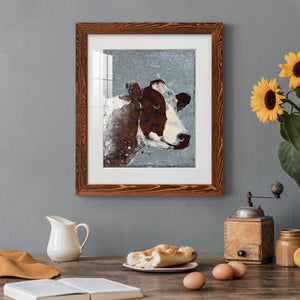 Cow On Galvanized Metal - Barnwood