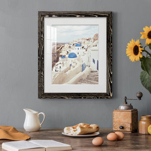 Santorini - Premium Framed Print - Distressed Barnwood Frame - Ready to Hang