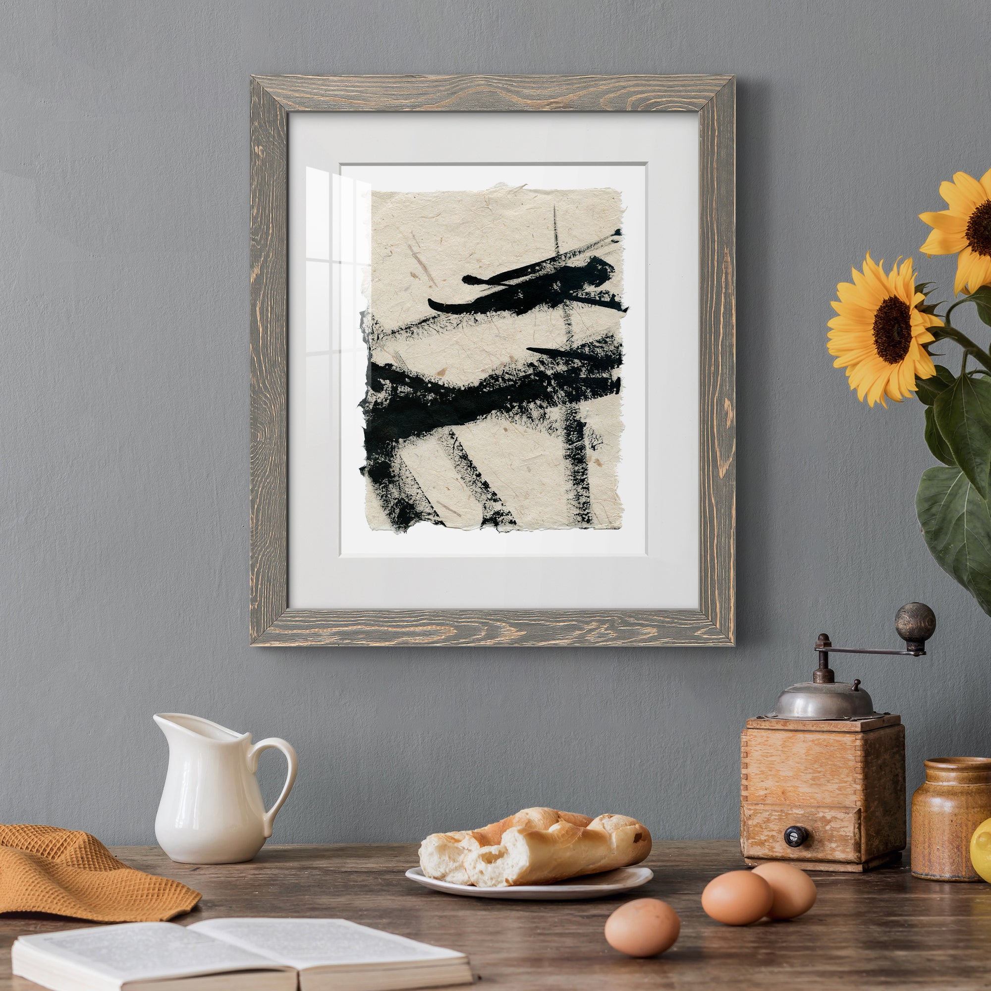 Lines Crossed II - Premium Framed Print - Distressed Barnwood Frame - Ready to Hang