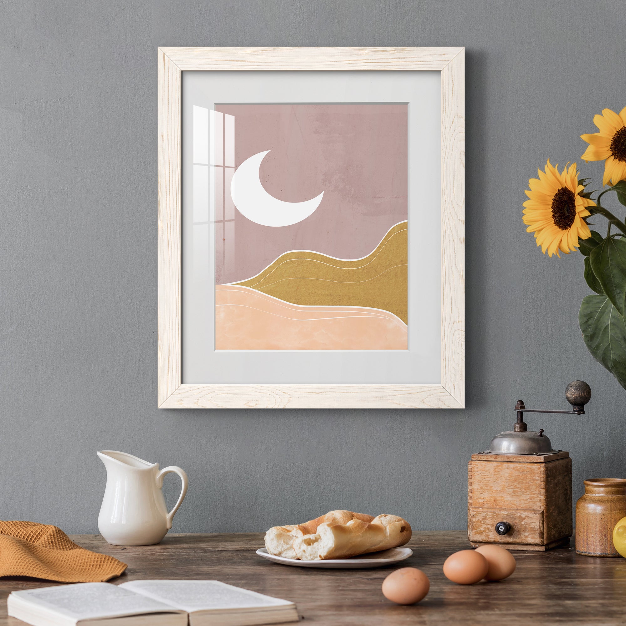 Sedona Moon - Premium Framed Print - Distressed Barnwood Frame - Ready to Hang