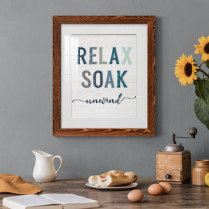 Relax Soak Unwind - Barnwood Framed Art Print