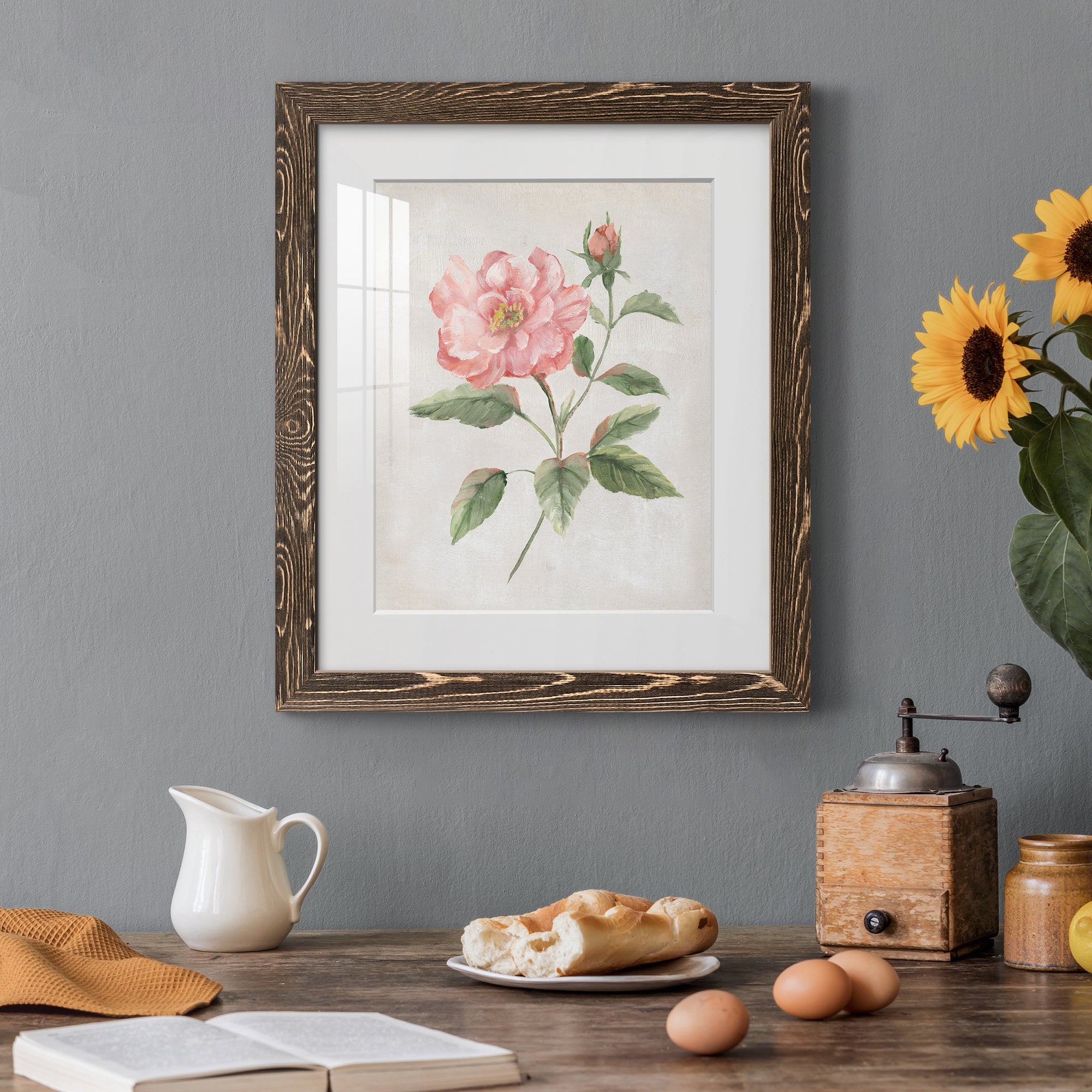 Grandiflora II - Barnwood Framed Art Print