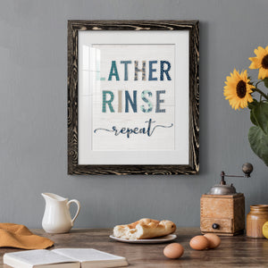 Lather Rinse Repeat - Barnwood Framed Art Print