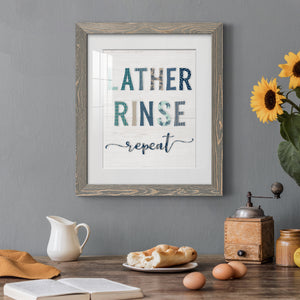 Lather Rinse Repeat - Barnwood Framed Art Print