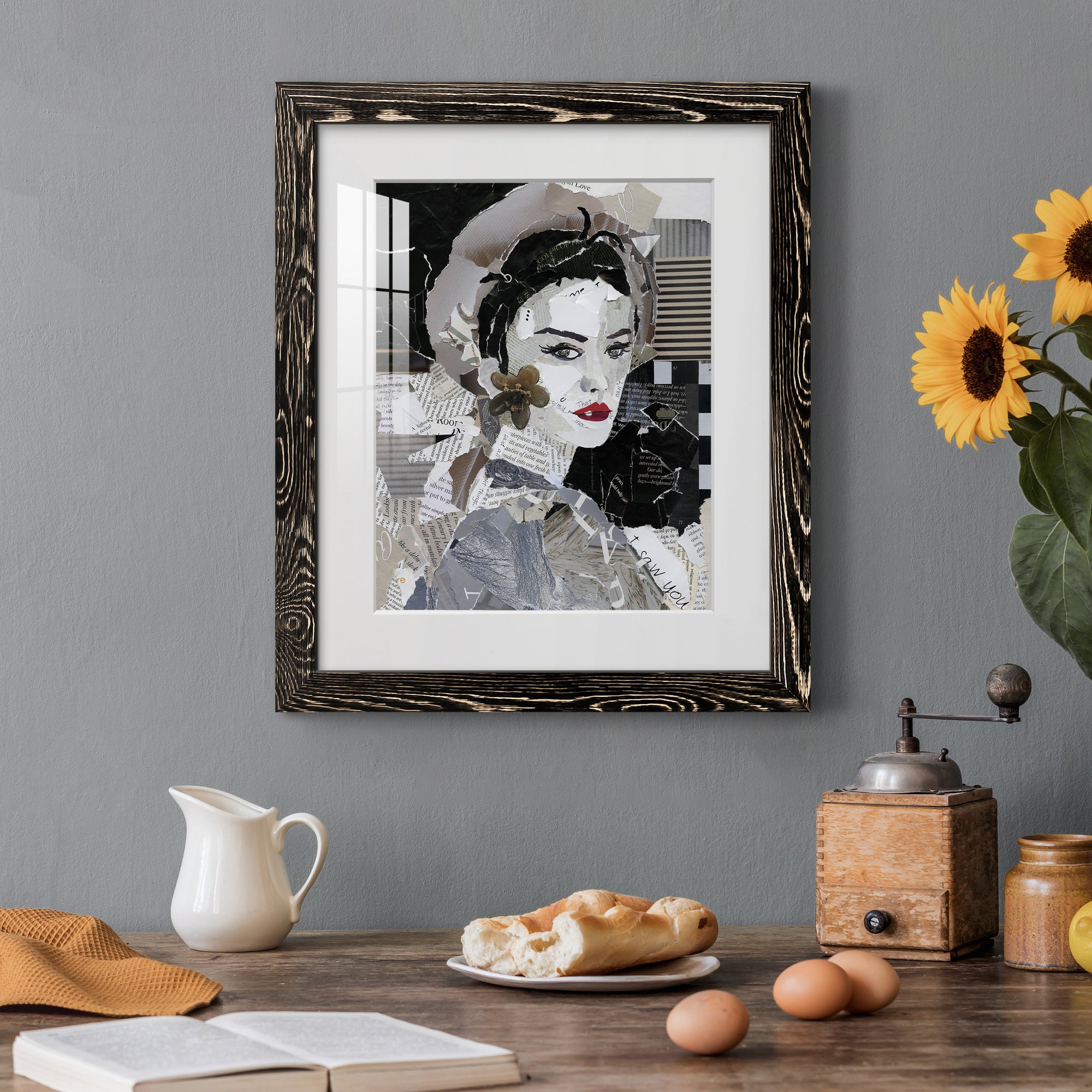 Runway Pause - Barnwood Framed Art Print