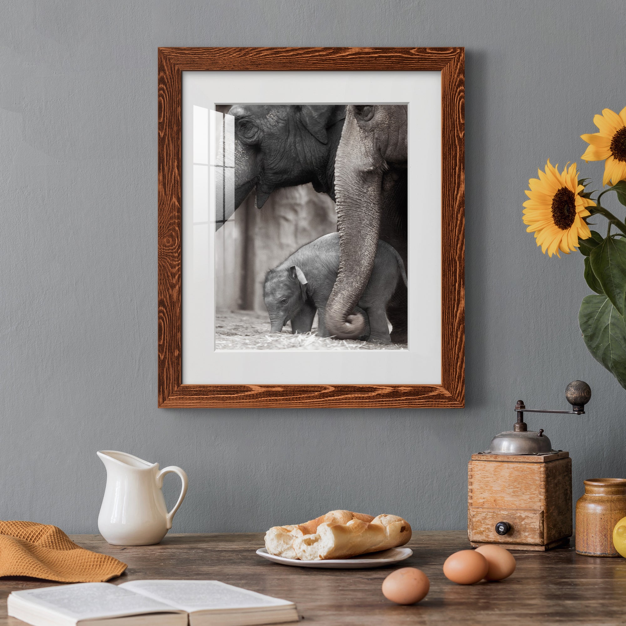 Family Moment - Barnwood Framed Art Print