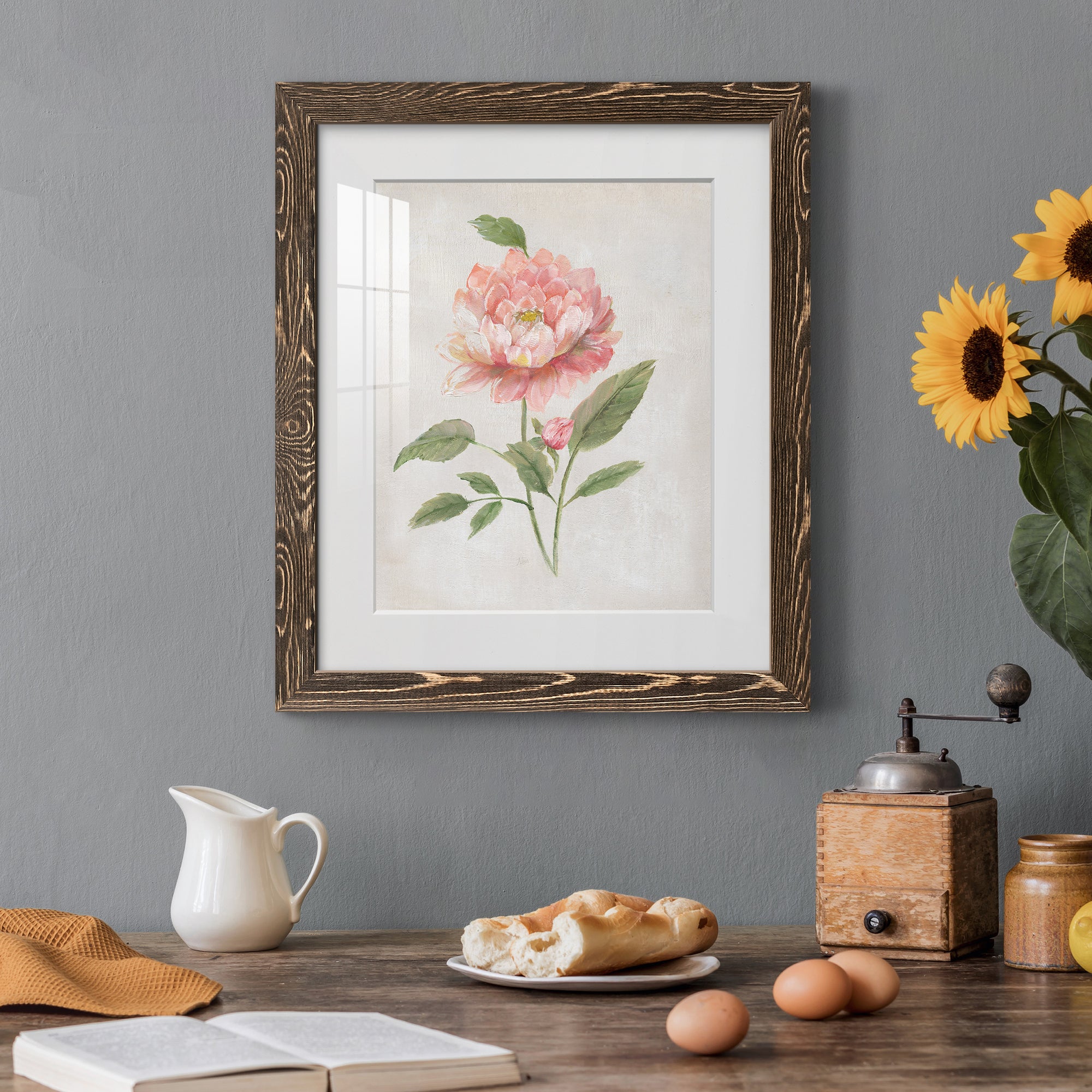 Grandiflora III - Barnwood Framed Art Print