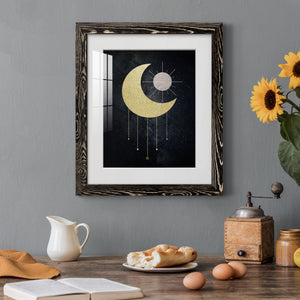 Jeweled Moon - Premium Framed Print - Distressed Barnwood Frame - Ready to Hang