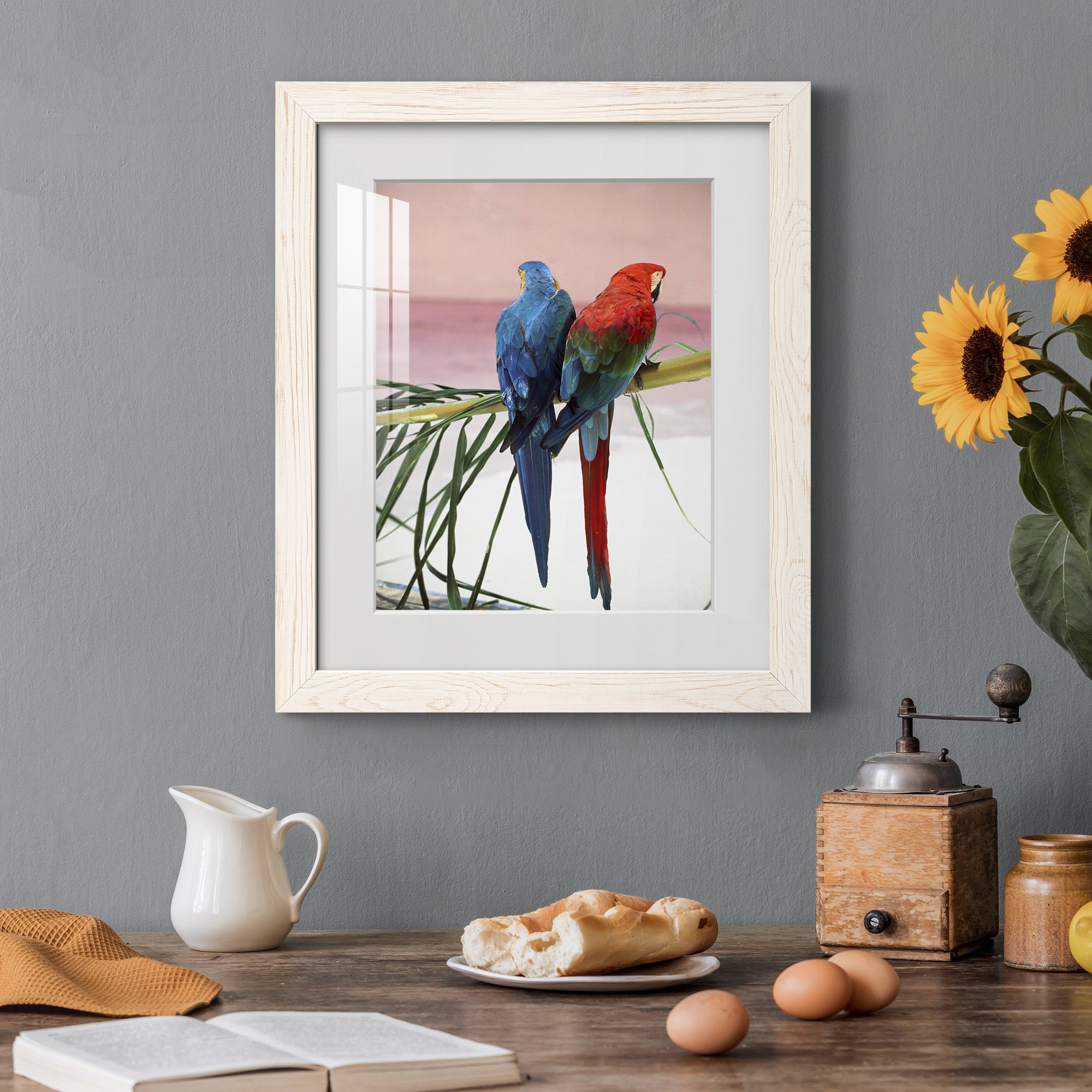 Palm Parrots - Barnwood