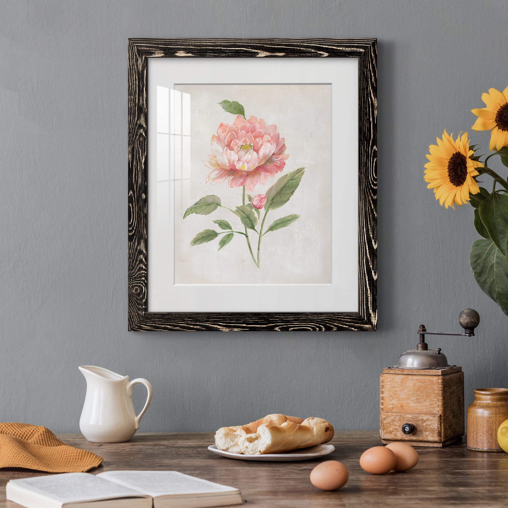 Grandiflora III - Barnwood Framed Art Print