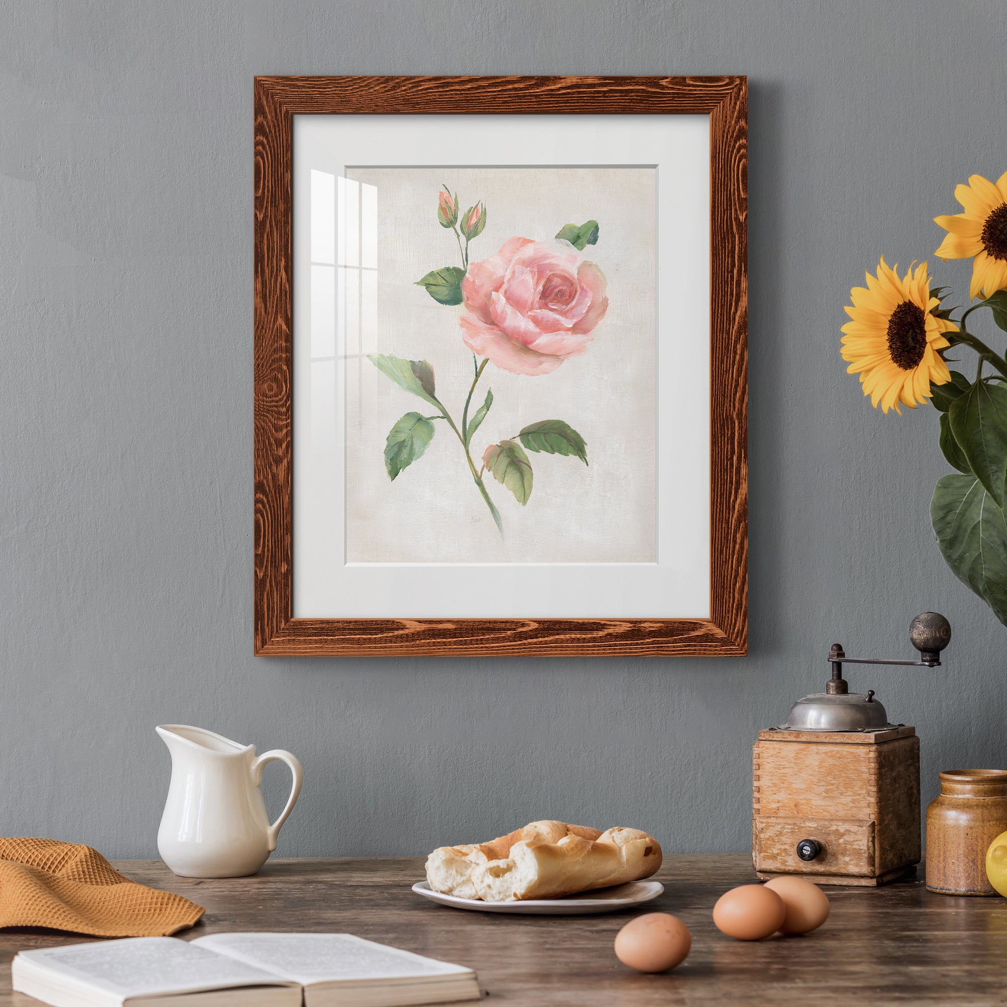 Grandiflora I - Barnwood Framed Art Print