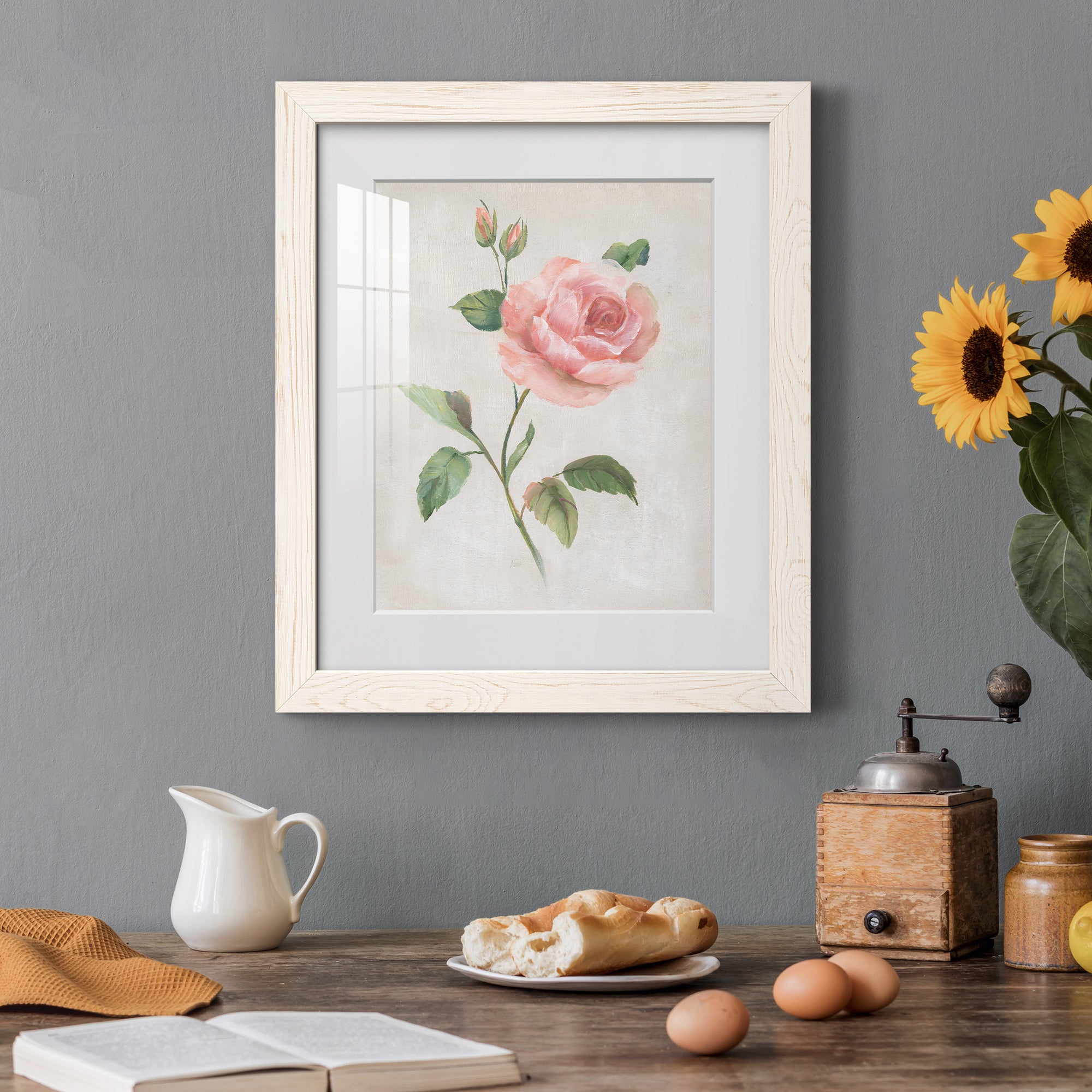 Grandiflora I - Barnwood Framed Art Print