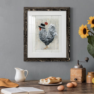 Sunday Best Rooster - Barnwood Framed Art Print