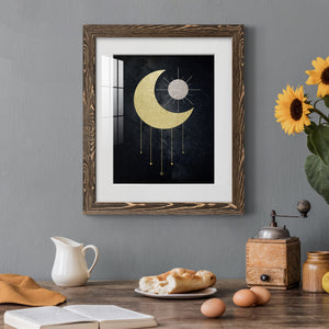 Jeweled Moon - Premium Framed Print - Distressed Barnwood Frame - Ready to Hang