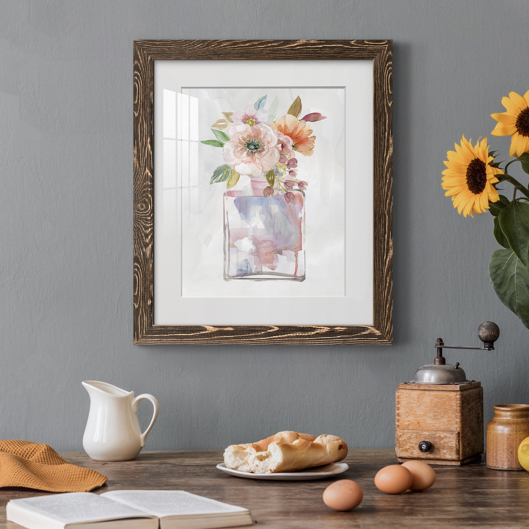 Mini Bouquet II - Premium Framed Print - Distressed Barnwood Frame - Ready to Hang