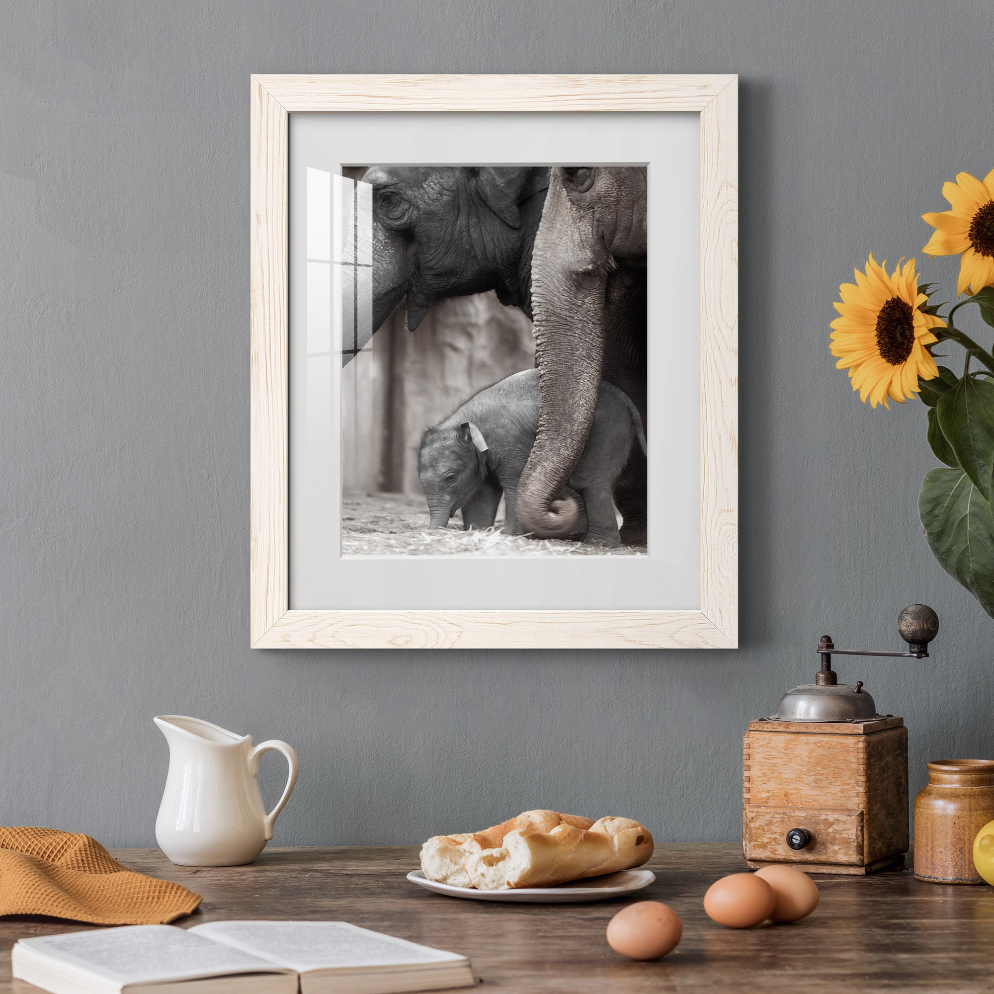 Family Moment - Barnwood Framed Art Print