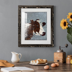 Cow On Galvanized Metal - Barnwood