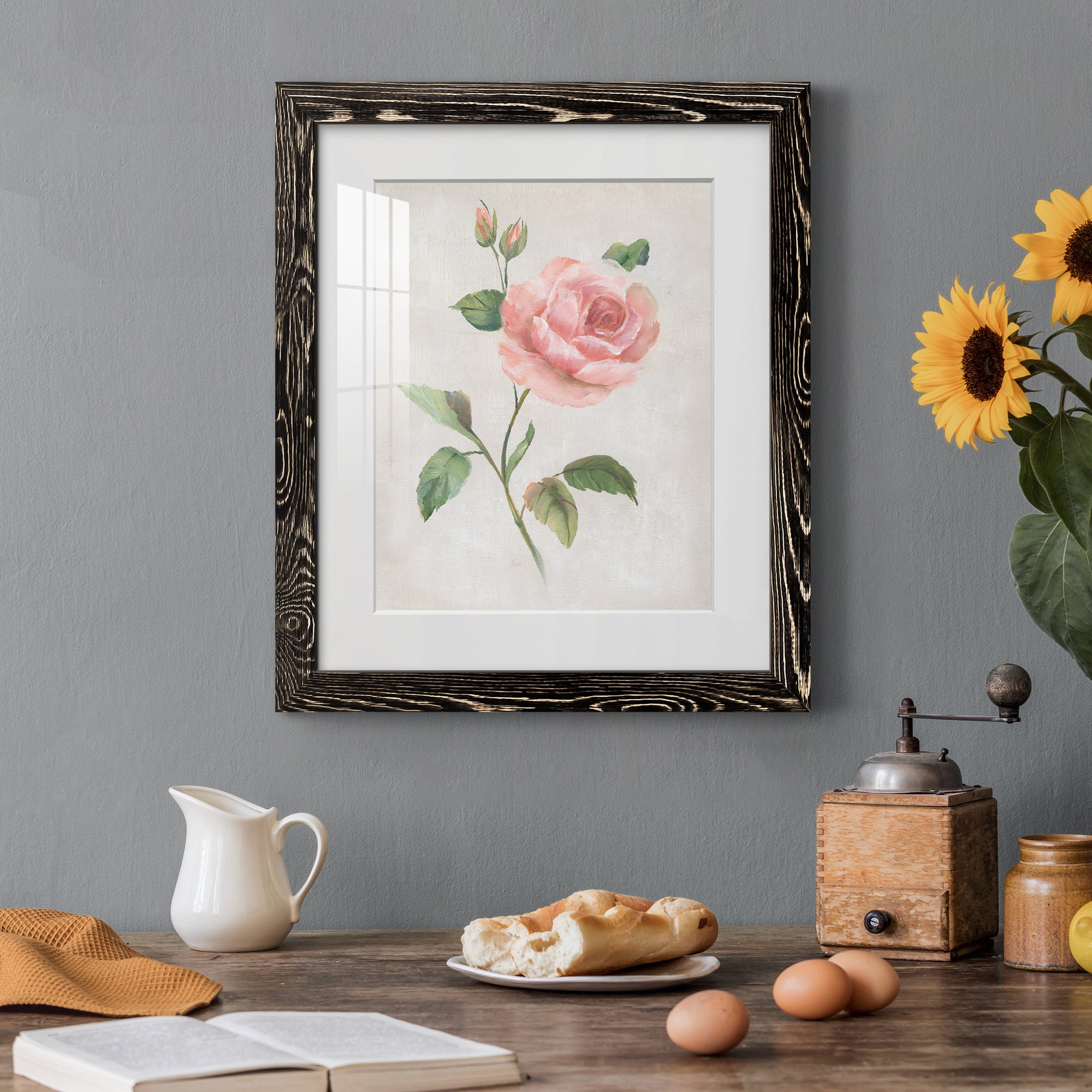 Grandiflora I - Barnwood Framed Art Print