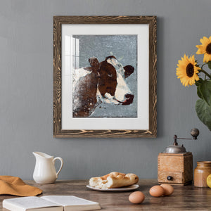 Cow On Galvanized Metal - Barnwood