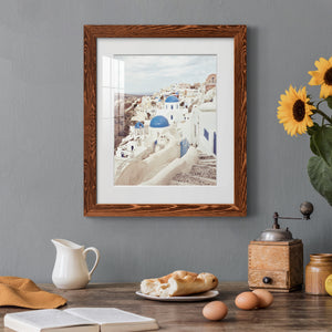 Santorini - Premium Framed Print - Distressed Barnwood Frame - Ready to Hang